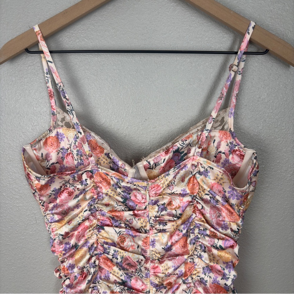 For Love & Lemons Gardenia Floral Mini Bustier Slip Dress - Picture 7 of 9